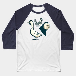 Friends - Marcel, The Chick, The Duck - Version 1 Baseball T-Shirt